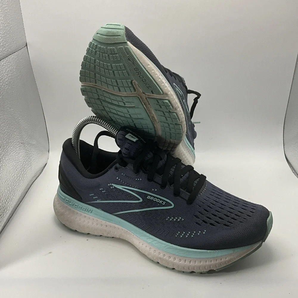Brooks Glycerin 19 Running Shoes Womens‎ 7.5 Night Shadow Blue Black Breathable